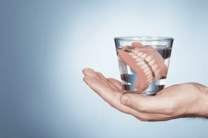 dentures soaking in water denture care dentist in Bala Cynwyd Pennsylvania